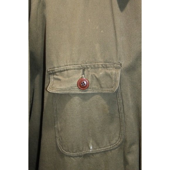 J Crew Mens Small Flannel Lined Barn Coat Corduroy Collar Chore Field Jacket - Picture 9 of 9